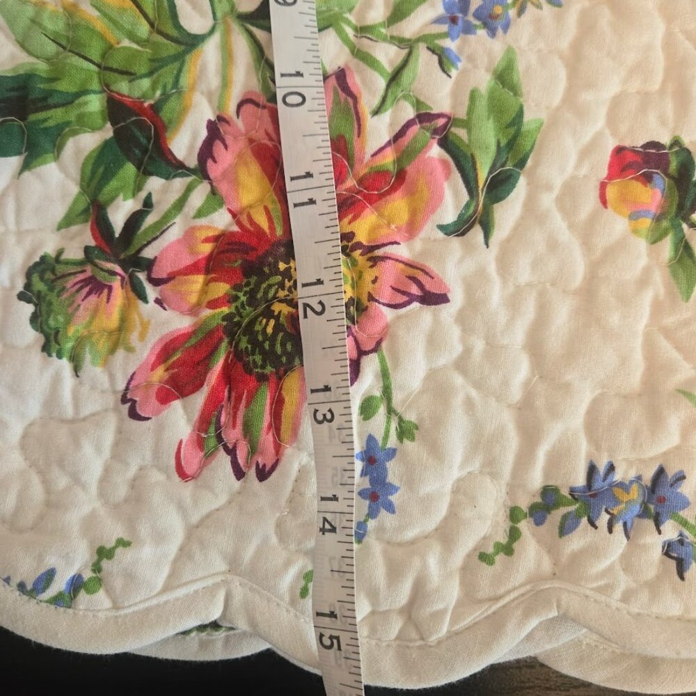 Set of 4 quilted oval floral April‎ Cornell placemants NWT - Picture 2 of 5